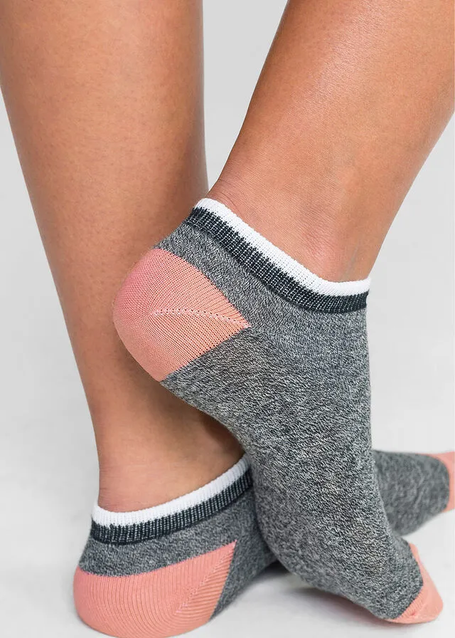 CALCETINES DEPORTIVOS (7 UNIDADES) NEGRO JASPEADOCORALBLANCO